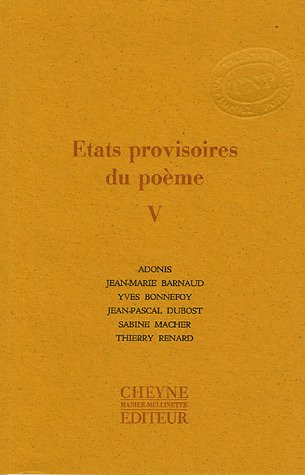 États provisoires du poème