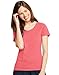 Hanes 78715954543 42V0 Womens X Temp V Neck T Shirt, Medium, Charisma Coral
