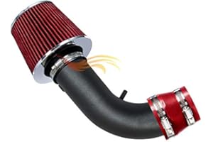 RTUNES RACING RW SERIES - MATTE BLACK PIPE RED - SHORT RAM INTAKE Compatible For 90-99 TOYOTA Celica ST GT GTS 1.6L / 1.8L / 2.2L L4