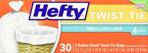 Reynolds Consumer Products Hefty Twist Tie Small Trash Bag, 30 Count