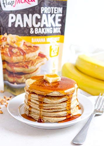 FlapJacked High Protein Pancake & Baking Mix, Banana Hazelnut | 12oz, 3 Pack | 20g Protein | Low Carb | High Fiber