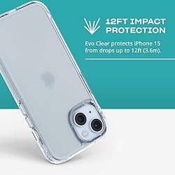 Tech21 Evo Clear case for iPhone 15 - Impact