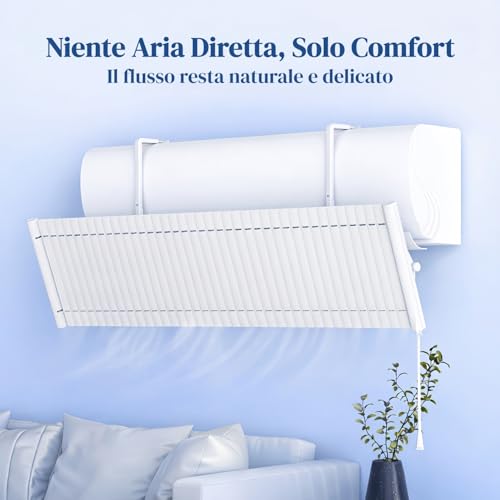 BANJEKT Air Conditioner Deflector, Metal Air Conditioning Deflector, Adjustable Wind Deflector Universal Anti Direct Blowing, Air Conditioner Diverter for Home/Office