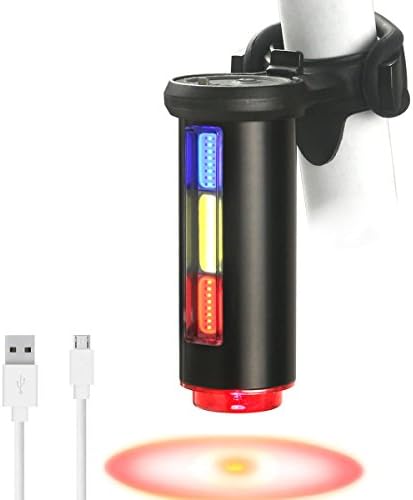 Bike Tail Light, AMOTAIOS USB Rechargeable Bike Rear Light, High Intensity Cycle LED, Waterproof and 7 Lighting Mode