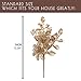 Valery Madelyn 6 Pcs Gold Glitter Christmas Tree Picks with Artificial Flowers and Leaves for Christmas Decorations, DIY Christmas Wreath Accessories and Home Flower Vase Filler-13inch