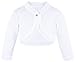 Lilax Baby Girls' Knit Long Sleeve Button Closure Bolero Cardigan Shrug 12-18 Months White