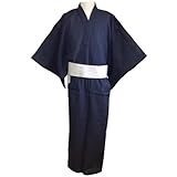 Edoten Men's Kimono Japan Shijira Weaving Yukata 705 NV XL