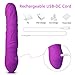 Dildo Vibrator Juntame G Spot Vibrators Rechargeable Clitoral Stimulator Adult Sex Toy for Women Men Realistic Dildos with Rotation 100% Waterproof (Purple 1)