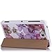 MoKo Samsung Galaxy Tab 4 7.0 Case - Slim Lightweight Smart-shell Cover Case Stand, Floral PURPLE (WILL NOT Fit Samsung Galaxy Tab 3 7.0)