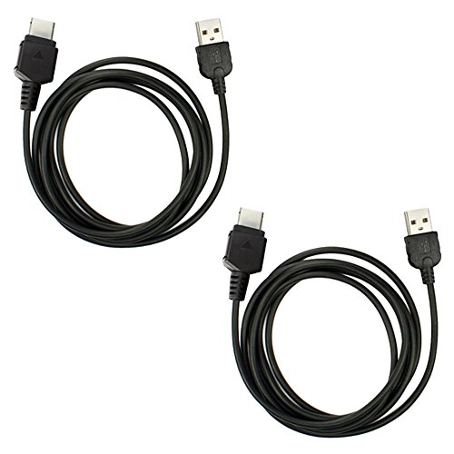 2 Pack Fenzer Black USB Data Sync Charger Cables for Samsung SCH u420 Nimbus u740 Alias Cell Phones