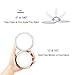 OMIRO Magnifying Compact Mirror, 1X/10X Magnification 3½“ Pocket Size Round Acrylic Folding Hand Mirror for Travel Makeup (Silver)