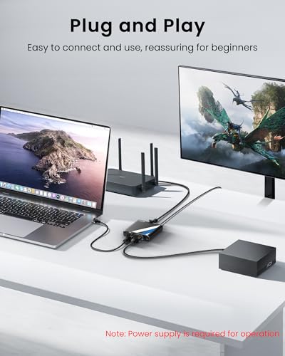 Gigabit Ethernet Splitter 1 to 2, 1000Mbps RJ45 Internet Splitter 2 Port with 3.3FT LAN Cable, Dual Network Adapter for Cat5e/6/7/8, Support 2 Devices Simultaneously