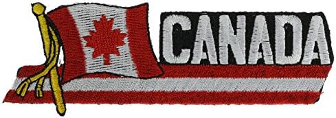 Canada Flag & Title 4 1/2 inch Patch PPMCanadaflg5