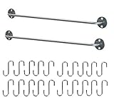 Ikea Steel Kitchen Organizer Set, 2 Rails and 20 Hooks, Silver (Kitchen)