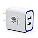 Wall Charger Adapter, HUNDA 17W Dual Port Smart Charger Compatible iPhone Xs MAX XR X 8 8Plus iPad Samsung Kindle Tablet and Other All USB Device. primary