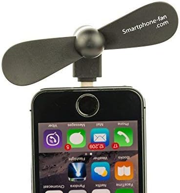 Smartphone-fan Black Mini Lightning 8-Pin Portable Smartphone USB Fan for Apple Devices iPhone X, XS, XR, 8, 8+, 7, 7+, 6, 6s, 6+