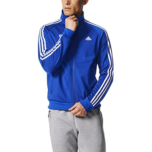 Adidas essentials 3s tricot track jacket m collegiate r…
