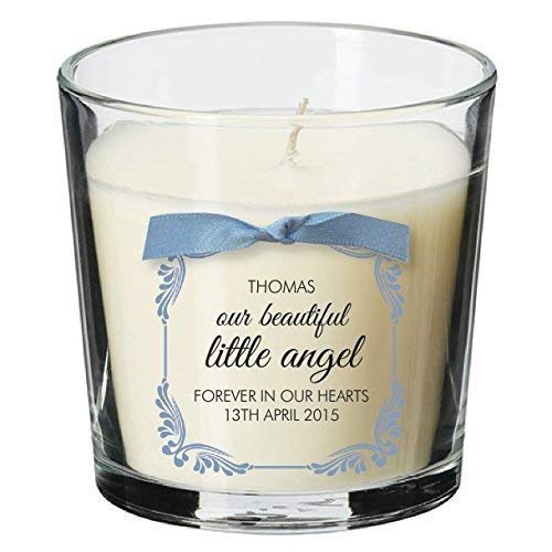 Baby remembrance candle personalised angel loss memorial bereavement