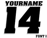 Mx & ATV Number Plate Decals with Your Name or Custom Text | Set of 3 Decals With Your Custom Number, Text, Color & Font Choice | 17 Colors & 14 Font Choices!