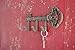 Comfify Decorative Wall Mounted Skeleton Key Holder | Vintage Key with 3 Hooks | Wall Mounted | Rustic Cast Iron | 7.9 x 4.1 |- with Screws and Anchors