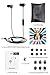 Wired earphones In-Ear Headphones Noise Cancelling Earphones Stereo Earbud Headphones (Crystal Clear Sound, Comfort-Fit, Flat Cable, iPhone and Android Compatible) - B30 Black