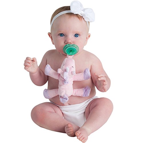 Nookums PaciPlushies Shakies Pacifier Holder with Built in Rattle (2