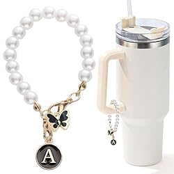 Letter Charm for Stanley Cup，Pearl Chain