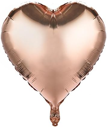 Yeefant 10 PCS Series Foil Latex Heart Shaped Ornaments Valentine's Day Wedding Celebration Window Classroom Layout Supplies Hanging Ornaments Birthday Wedding Door Decor,Rose Gold