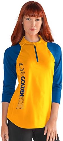 NBA Golden State Warriors Women's Zip It Up 3/4 Sleeve Tee, XX-Large, Gold