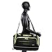 Fila Cypress Small Sport Duffel Bag, Black/Neon Lime, One Size