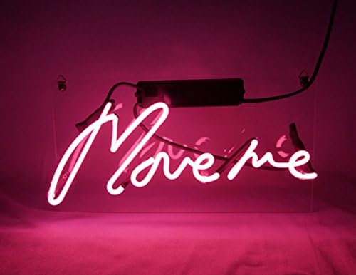 New Neon Sign Pink 'Move Me' Cool Led Lamp Light Decoration 12.6" x 6.7" For Home Beer bar Pub Hotel Beach Recreational Game Room