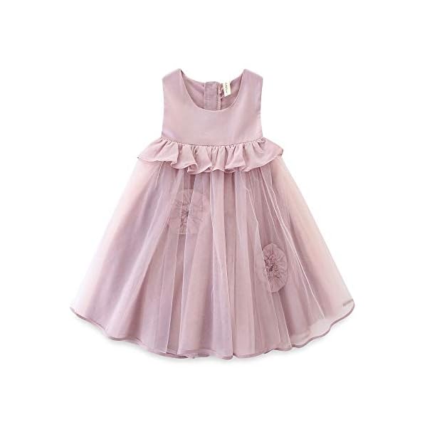 HILEELANG Baby Toddler Girl Cotton Casual Dress Easter Summer Short Sleeve Basic Tunic Playwear Shirt Dresses