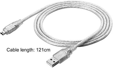 4-polig Weiß USB 2.0 Stecker auf Firewire iEEE 1394 1,2 m flexibel