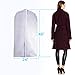 Garment Bags for Hanging Clothes 24''X48'' Suit Bags for Closet Storage (Pack of 6) Plastic Waterproof Suit Cover Bags with Zipper for Coats, Jackets, Shirts