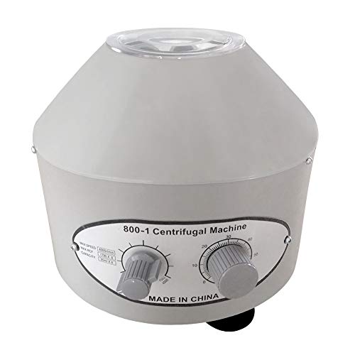Wellish Laboratory Centrifuge Machine 4000RMP Electric Benchtop Centrifuges 25W/50HZ with Timer Speed Control, 6x20ml Tubes for Lab Laboratory Practice Centrifuge Plasma
