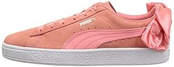 PUMA Unisex Suede Bow Jr Sneaker, Shell Pink, 4.5 M