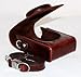 PU Leather Camera Case Protecting Bag with Shoulder Strap for Ricoh GR 16.2 MP Digital Camera (Dark Brown)