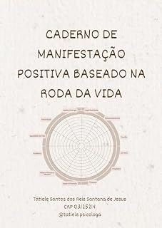 Livro Caderno de Manifestação Positiva baseado na Roda da Vida