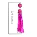 NLCAC Women's Beaded tassel earrings Long Fringe Drop Earrings Dangle Fuchsia