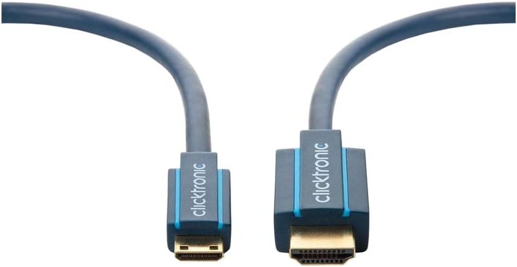 Clicktronic 70322 Casual Mini-HDMI Adapter Cable with Ethernet, 2m Length, Black, 2.00 m - Image 3