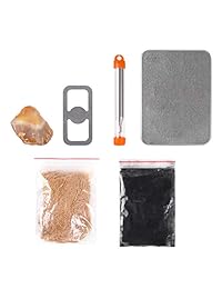 ACVCY   Kit de chimenea de acero al carbono, piedr
