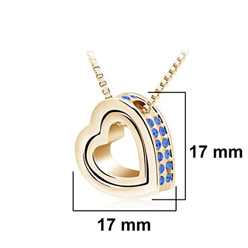 nakabh elegant heart pendant chain for girls and women