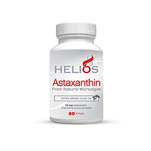 Astaxanthin (12 mg) | Cold Pressed Extra Virgin Olive Oil | 60 SoftGels