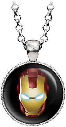 Wearable TreasuresIron Man Ironman Pendant, Arc Reactor Necklace Set, The Avengers Jewelry, Shield Pendant, Superhero Earrings Gifts Gift, Geek Geeky Present Presents