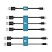 iClever [Mixing Length 6-Pack Micro USB Cable] BoostLink 6 Pack [1 x 1ft, 3 x 3ft, 2 x 6ft] Premium Micro USB Cable High Speed USB 2.0 A Male to Micro B Sync and Charging Cable, Black