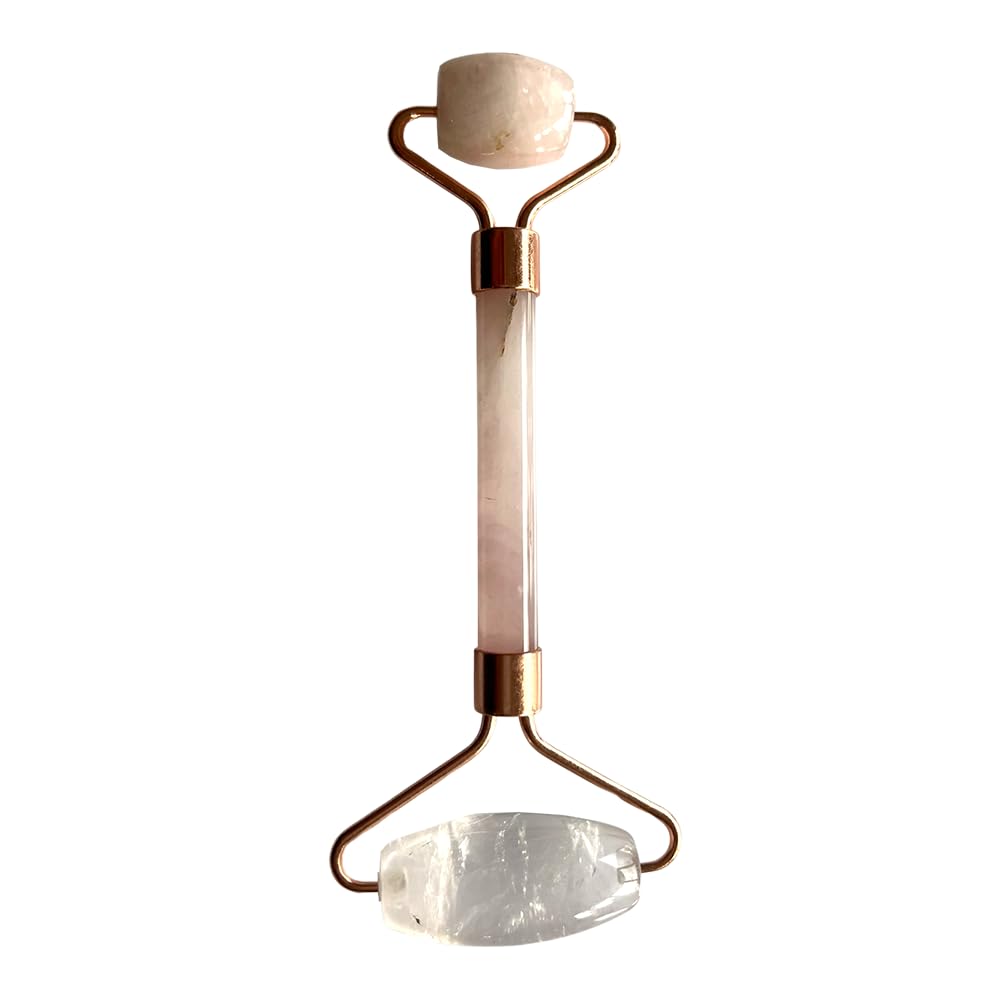 Crystal Face Roller, Rose Quartz