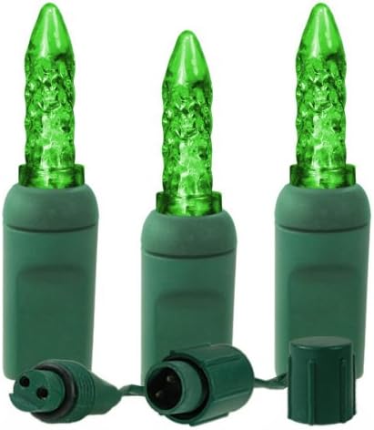 Diogen 25M5GR Green 25 LED Bulbs M5 Shape Length 8 Ft. Bulb Spacing 4 in. Non-Rectified Featuring the Diogen Quick Connection System
