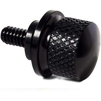OxGord Stainless Seat Bolt for Harley Davidson - Black Billet Aluminum Hard Anodized Screw