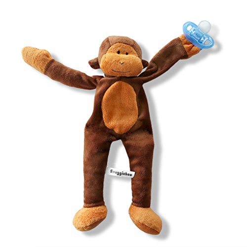 Snuggieboo Stuffed Animal Pacifier Holder, Monkey with Rattle Buy