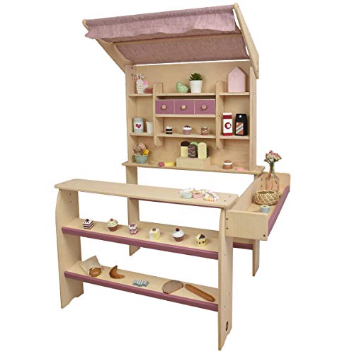 Meppi Kaufladen Lollipop aus Holz rosa/Natur - Kaufmannsladen für Kinder - Marktstand